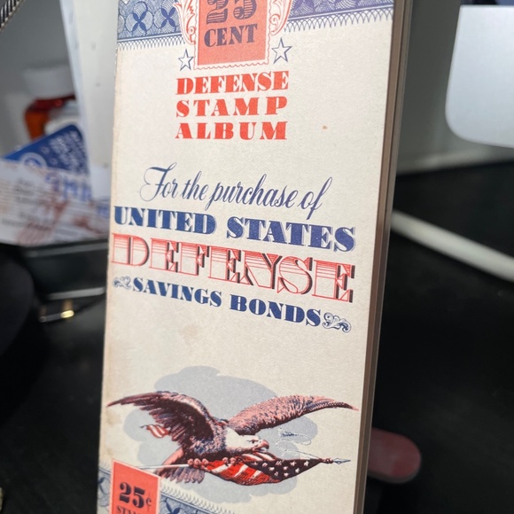 1942 US War WW2 Savings Bond 10/25 Cent Defense Stamp Album  Empty - Picture 8 of 8